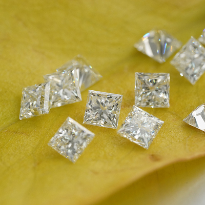खरीदें प्रिंसेस कट व्हाइट मेले डायमंड HPHT 1.8 से 4.1 मिमी 0.01 से 0.47ct online manufacture