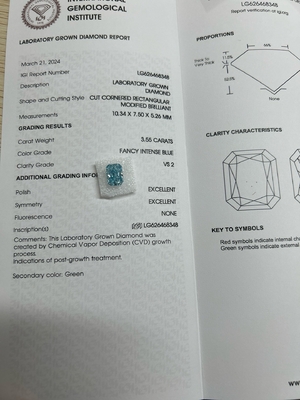 खरीदें 3.55ct फैंसी गहन नीला प्रयोगशाला उगाया हीरे OEM ODM online manufacture
