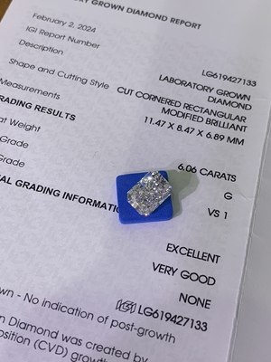 खरीदें 6.06ct फैंसी गहन नीला प्रयोगशाला उगाया हीरे चमकदार चमकदार कट online manufacture