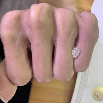 खरीदें 1.26CT F रंग VVS2 स्पष्टता 2EX Pear Shape लैब निर्मित हीरे online manufacture