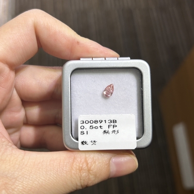 खरीदें 0.5ct VS1 स्पष्टता हल्की गुलाबी लैब उगाया हीरा Pear कट online manufacture