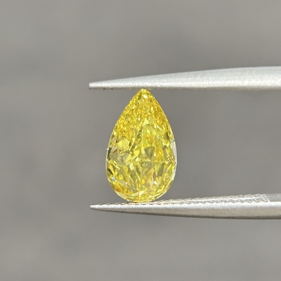 खरीदें 1.7ct प्रयोगशाला में उगाए गए हीरे Pear Cut CVD Fancy Vivid Yellow VS1 2EX N IGI online manufacture