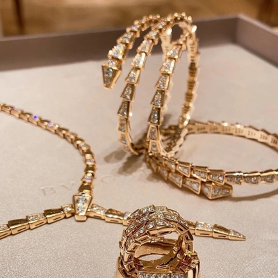 खरीदें 18k ठोस सोने की साँप कंगन प्राकृतिक हीरा प्रतिकृति आभूषण SERPENTI कंगन online manufacture