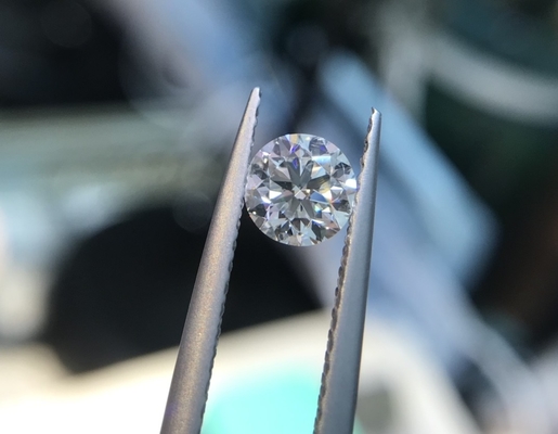 1.0CT D VS2 ID EX CVD HPHT प्रयोगशाला में उगाया गया हीरा गोल चमकदार कट