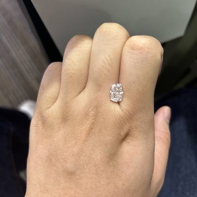 2.28CT लम्बी कुशन कट लैब उगाया हीरा VS1 स्पष्टता F रंग