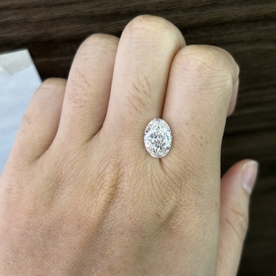 3.19ct VS1 F अंडाकार कट लैब उगाया हीरा आईजीआई प्रमाणित