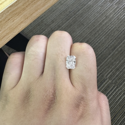 3.07ct प्रयोगशाला में उगाए गए हीरे रेडिएंट कट F VS1 2EX N IGI OEM ODM