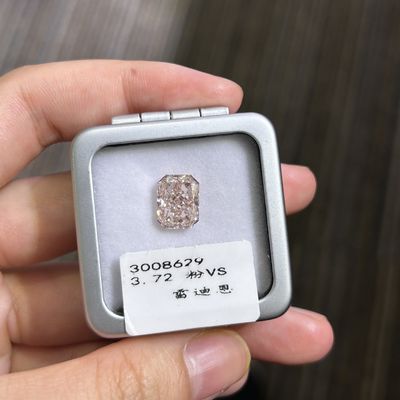 3.72ct सीवीडी फैंसी गुलाबी प्रयोगशाला विकसित हीरा उज्ज्वल कट VS स्पष्टता